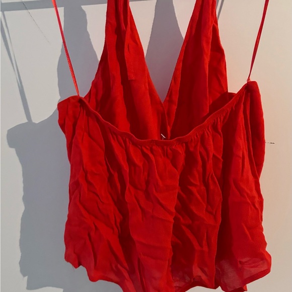 Cotton Candy LA deep v neck red top - Picture 2 of 3